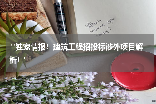  "独家情报！建筑工程招投标涉外项目解析！"