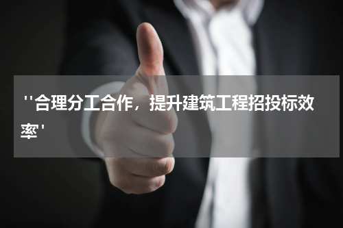  "合理分工合作，提升建筑工程招投标效率"