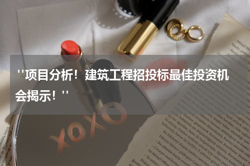  "项目分析！建筑工程招投标最佳投资机会揭示！"