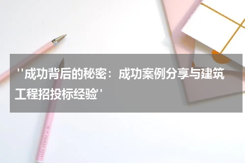 "成功背后的秘密：成功案例分享与建筑工程招投标经验"