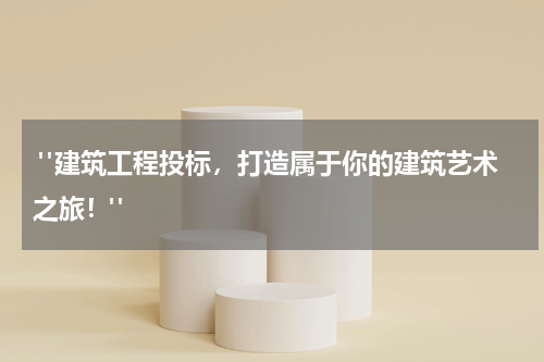  "建筑工程投标，打造属于你的建筑艺术之旅！"