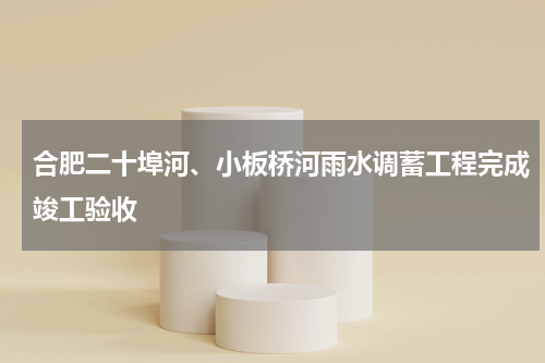 合肥二十埠河、小板桥河雨水调蓄工程完成竣工验收