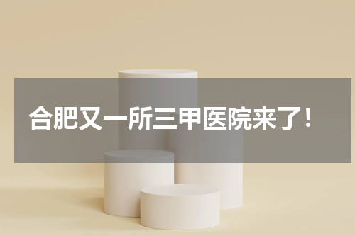 合肥又一所三甲医院来了！