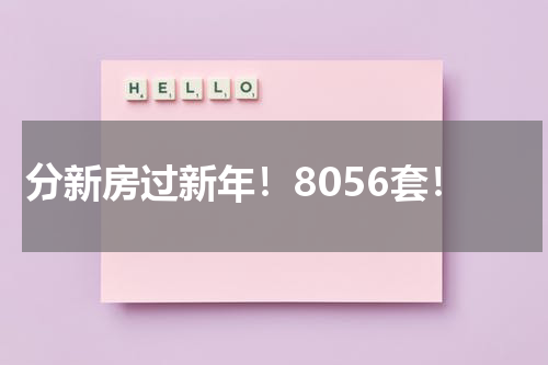 分新房过新年！8056套！