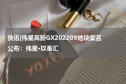 快讯|伟星高新GX202209地块案名公布：伟星·玖峯汇