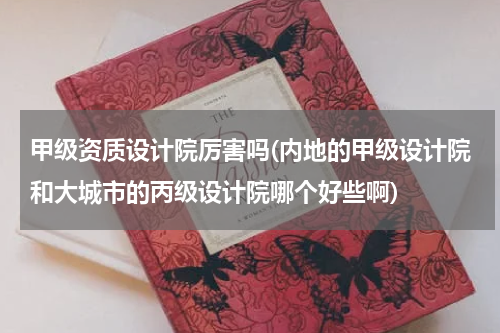 甲级资质设计院厉害吗(内地的甲级设计院和大城市的丙级设计院哪个好些啊)