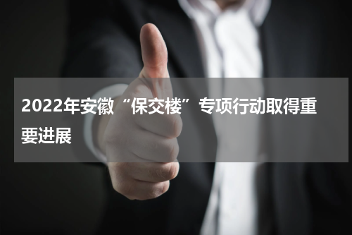 2022年安徽“保交楼”专项行动取得重要进展