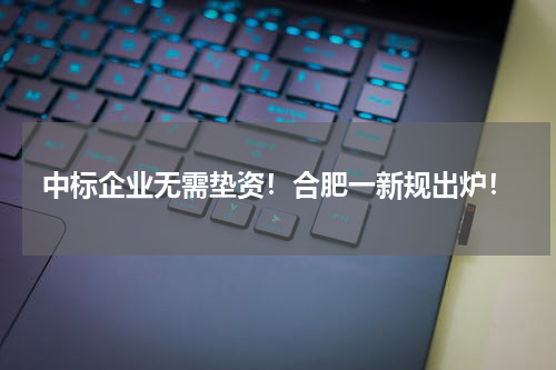 中标企业无需垫资！合肥一新规出炉！