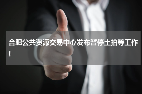 合肥公共资源交易中心发布暂停土拍等工作!