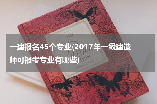 一建报名45个专业(2017年一级建造师可报考专业有哪些)